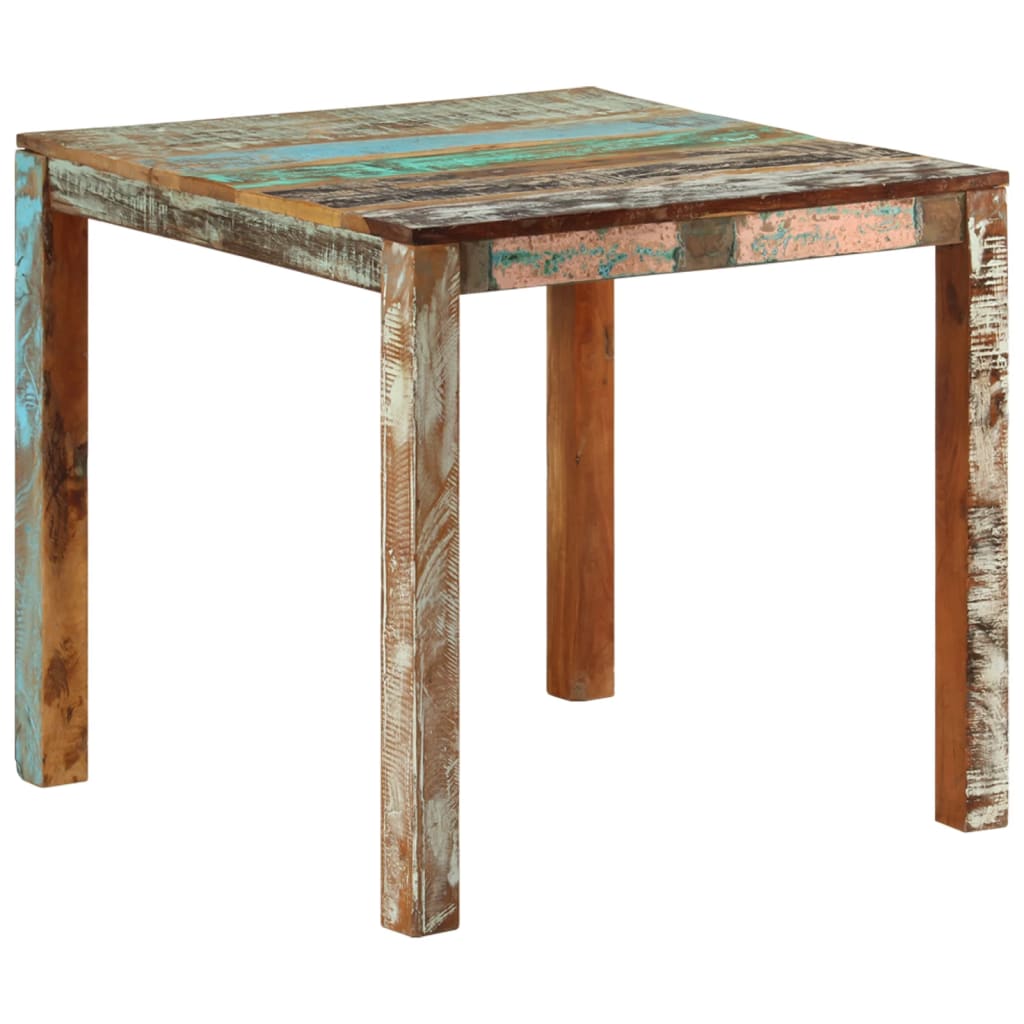 vidaXL Dining Table 32.3&quot;x31.5&quot;x29.9&quot; Solid Reclaimed Wood-6