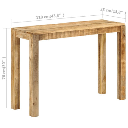 vidaXL Console Table 43.3&quot;x13.8&quot;x29.9&quot; Rough Mango Wood-0