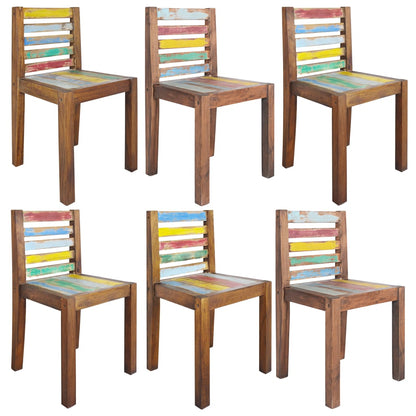 vidaXL Dining Chairs Accent Side Chair Reclaimed Wood Solid Reclaimed Wood-7