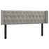 vidaXL Headboard with Ears Dark Gray 72"x6.3"x30.7"/34.6" Velvet-6