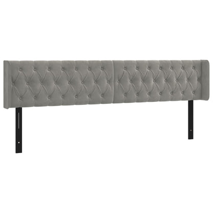 vidaXL Headboard with Ears Dark Gray 72&quot;x6.3&quot;x30.7&quot;/34.6&quot; Velvet-26