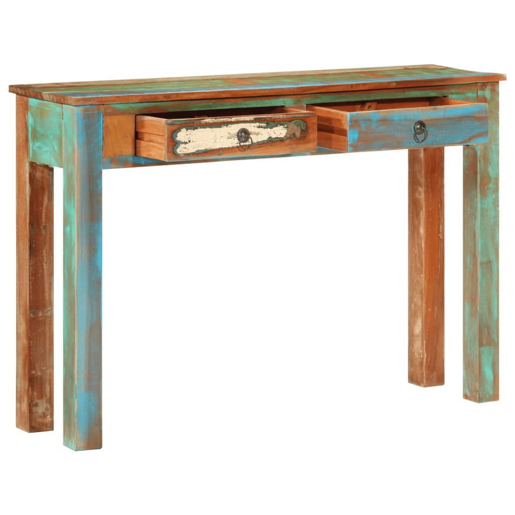 vidaXL Console Table 43.3&quot;x11.8&quot;x29.5&quot; Solid Wood Reclaimed-0