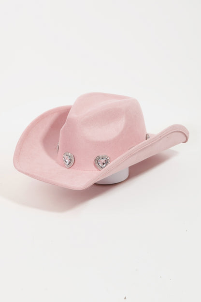 Rhinestone Heart Cowboy Hat