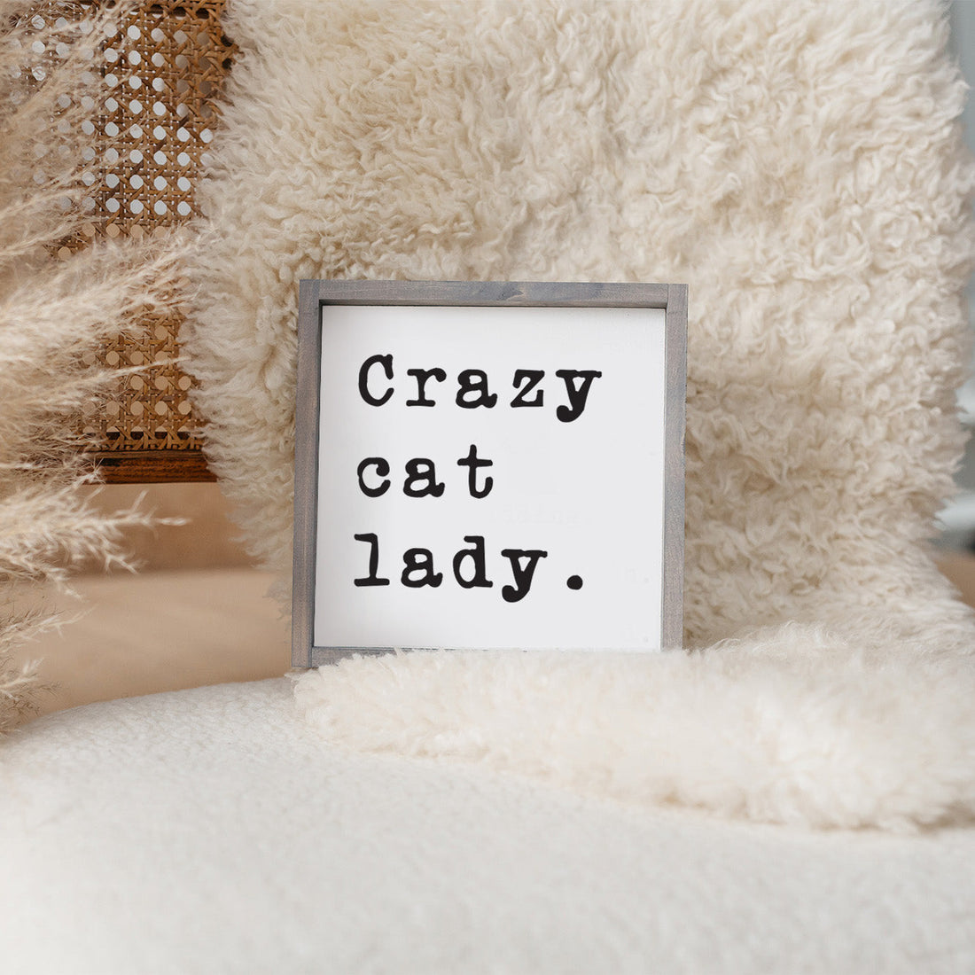 Crazy Cat Lady Wood Sign-0