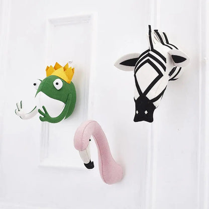 Felt Animal Head Wall Decor