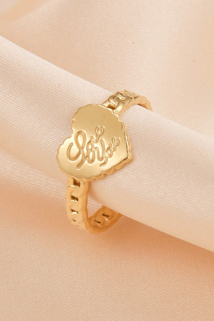 14K Gold Plated LOVE YOU Open Ring