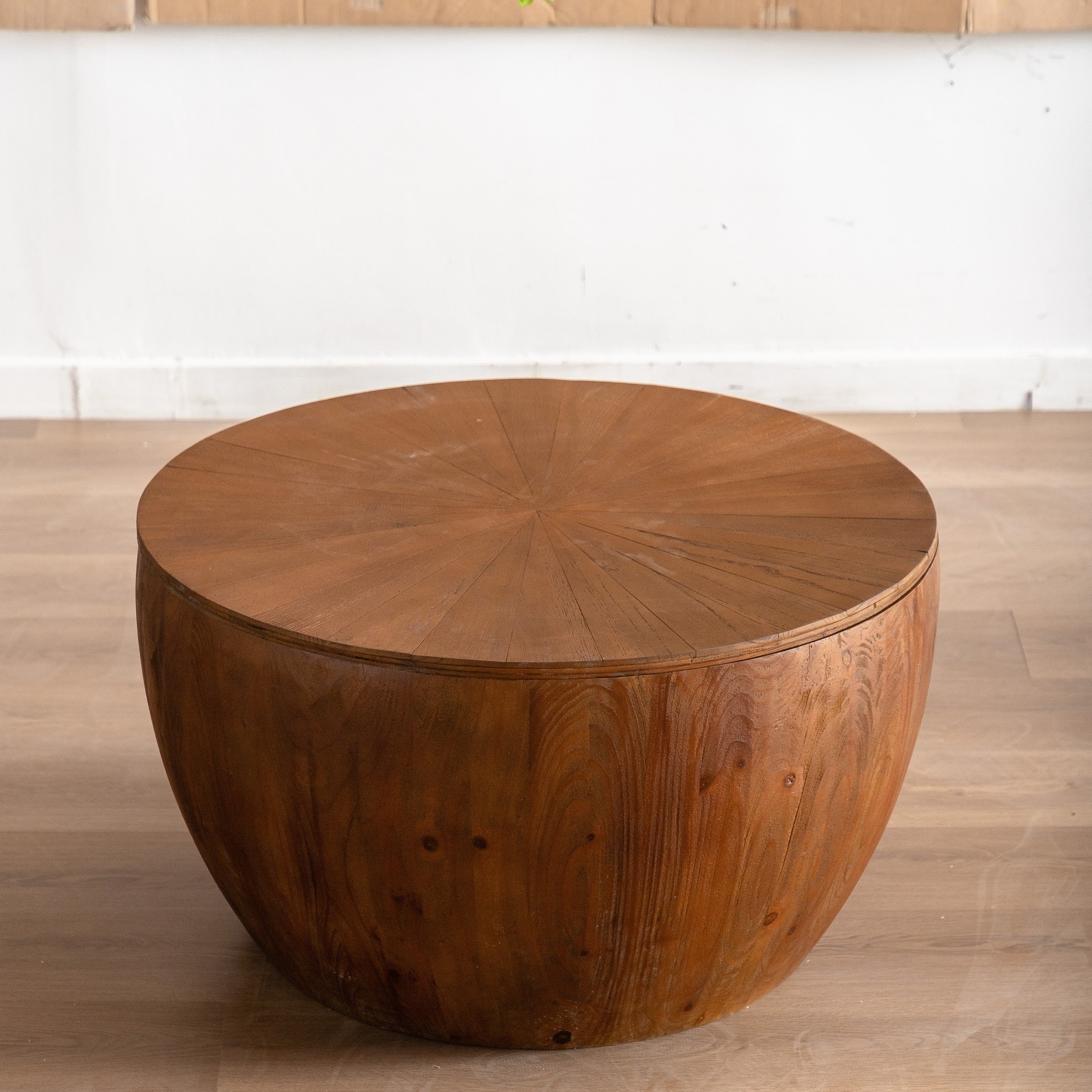 Vintage Style Bucket Shaped Coffee Table-5