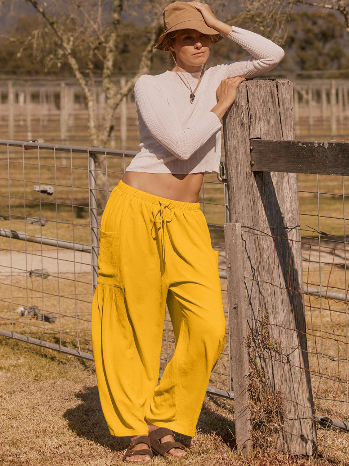 Full Size Wide Leg Pants with Pockets