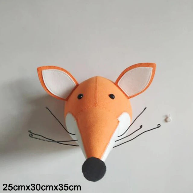 Felt Animal Head Wall Decor