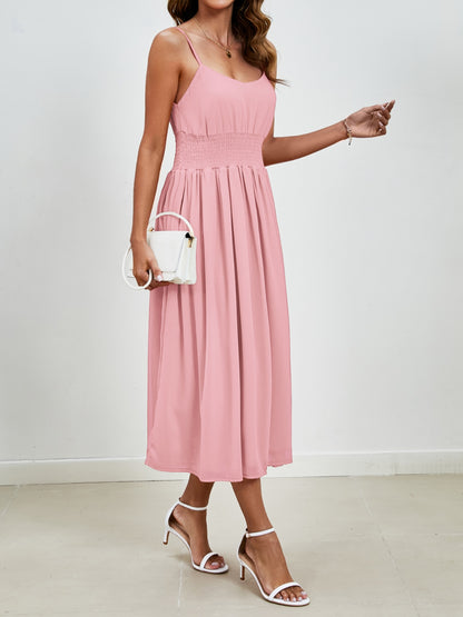 Scoop Neck Midi Cami Dress