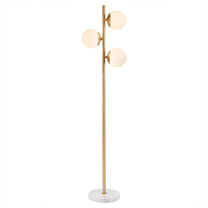 3-Globe Light Floor Lamp with Marble Base-8