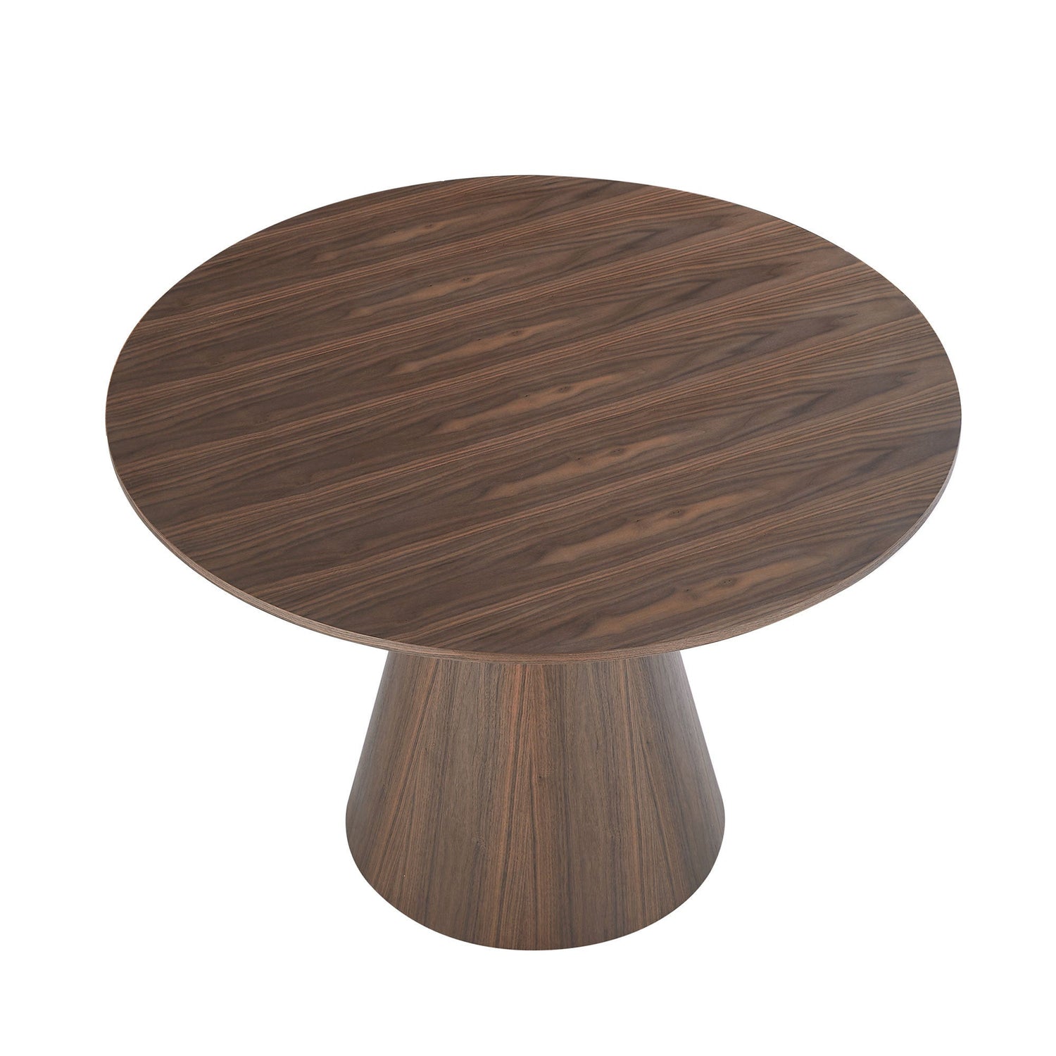 Round Modern Walnut Dining Table-2