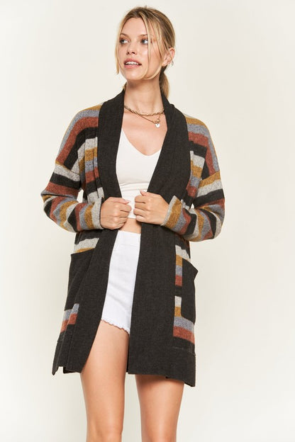 MULTI COLOR STRIPE CARDIGAN KRT1242