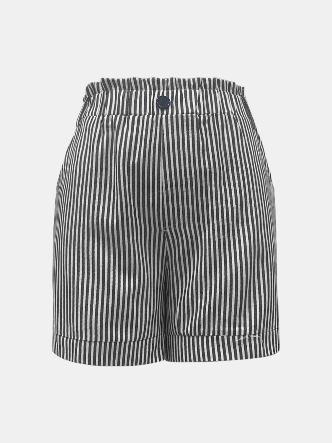 Full Size High Waist Striped Shorts