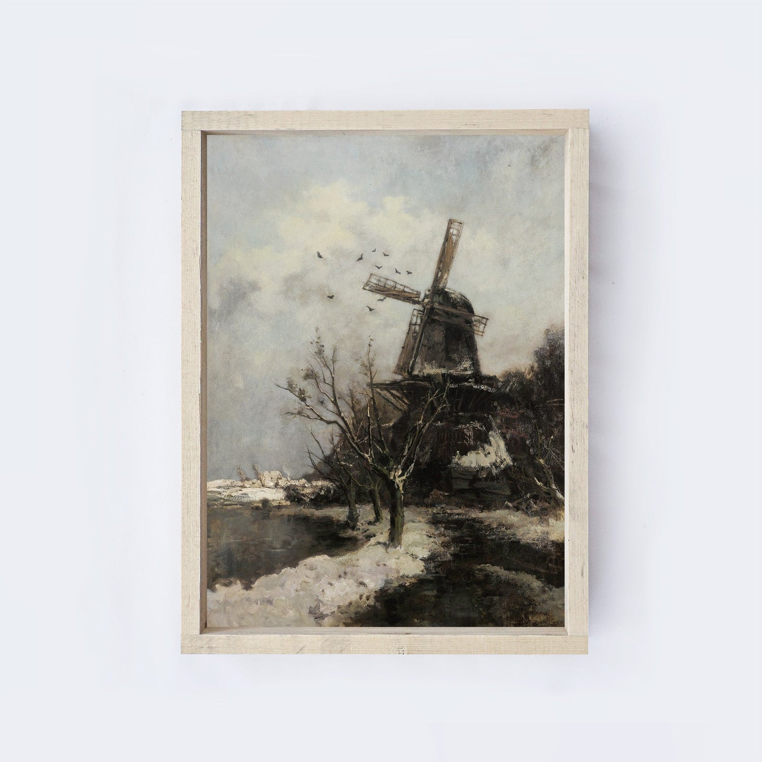 Vintage Print Framed | Dutch Windmill A01-2