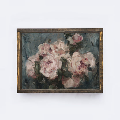 Vintage Print Framed | Moody Roses A04-2