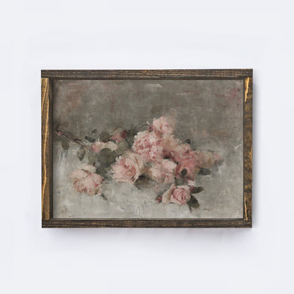 Vintage Print Framed | Pink Rose Study A115-3