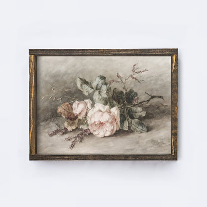 Vintage Print Framed | Flower Bundle A117-2