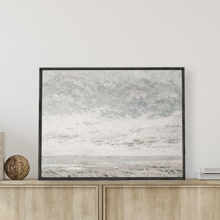 Vintage Print Framed | Sea Coastal Painting A118-0