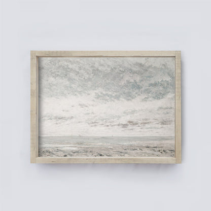 Vintage Print Framed | Sea Coastal Painting A118-2