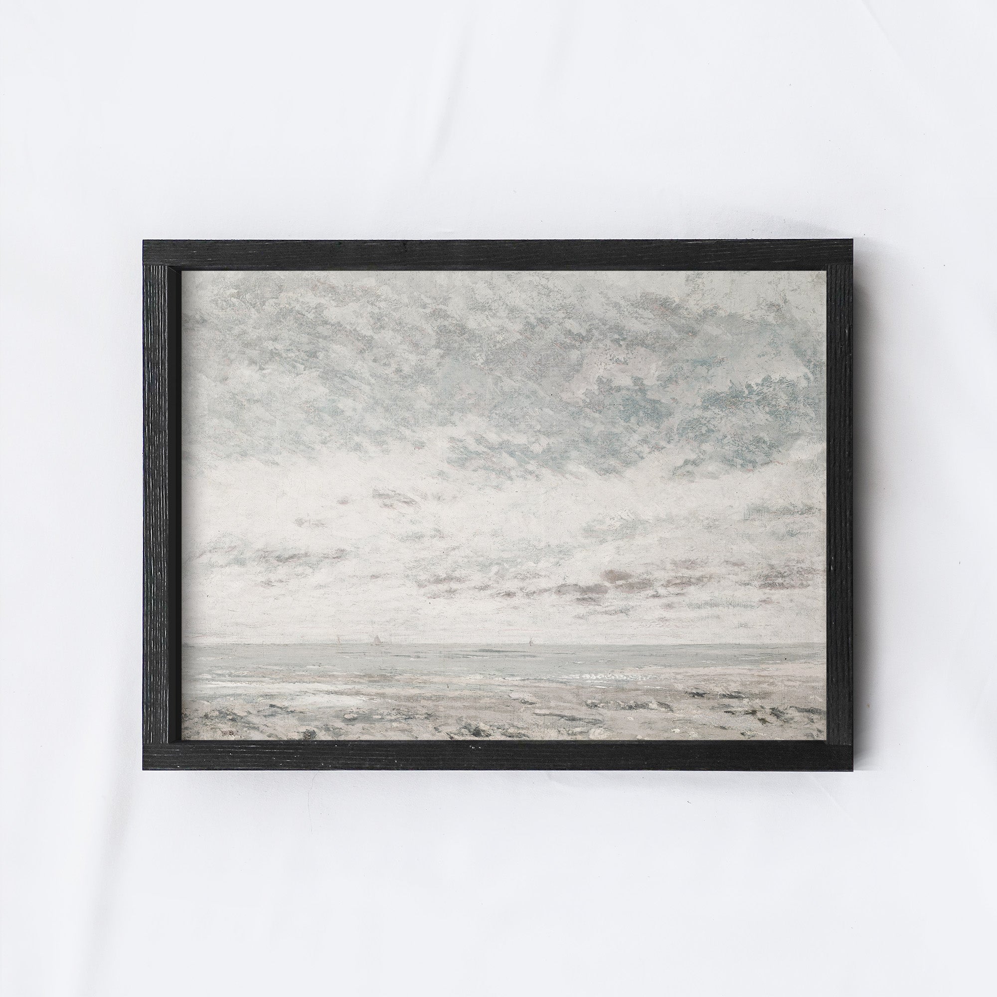 Vintage Print Framed | Sea Coastal Painting A118-4