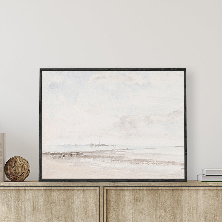 Vintage Print Framed | Seascape Coastal Wall Art Painting A119-0