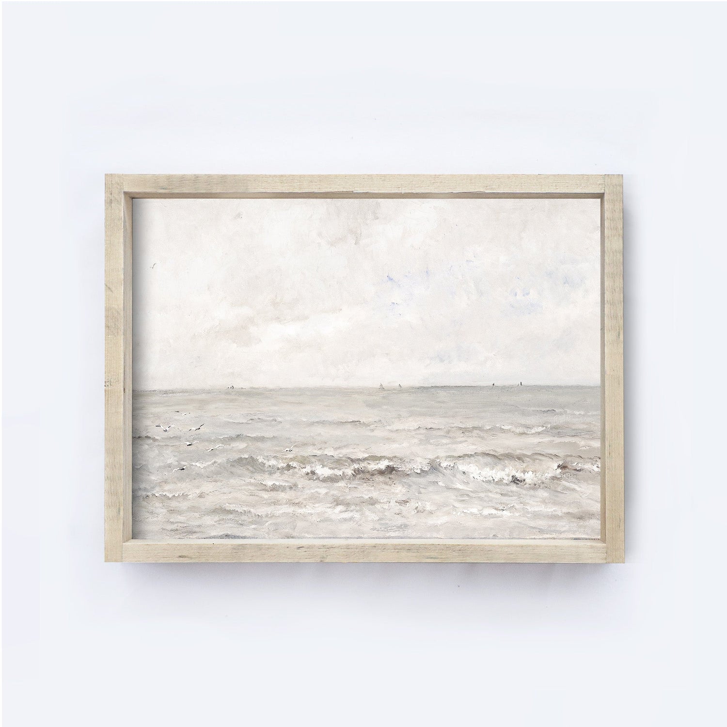 Vintage Print Framed | Coastal Wall Art Painting A120-2