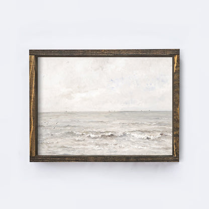 Vintage Print Framed | Coastal Wall Art Painting A120-3