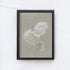 Vintage Print Framed | Flower Sketch A130-1