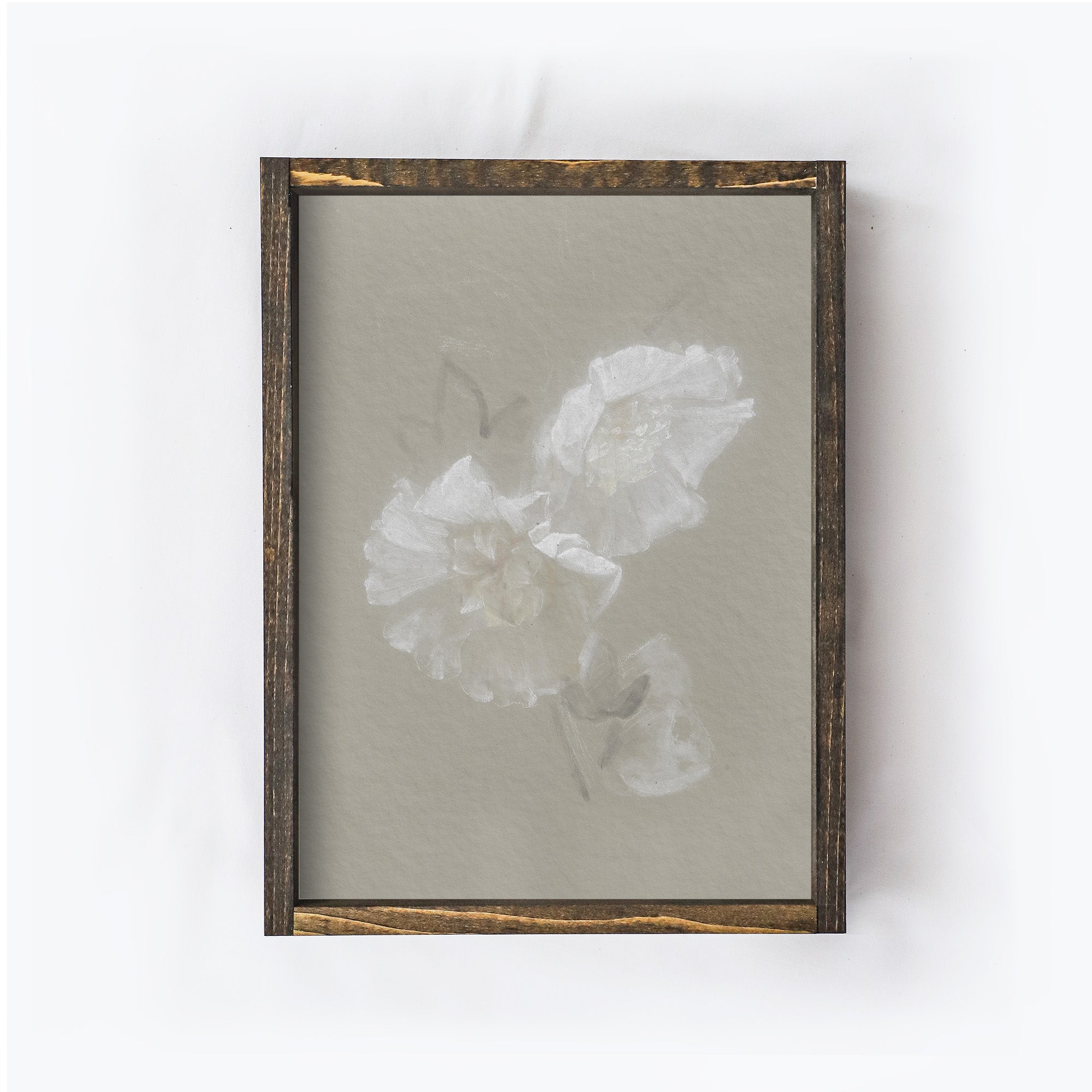 Vintage Print Framed | Flower Sketch A130-2