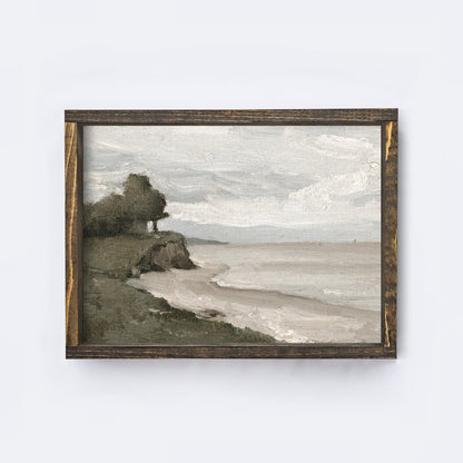 Vintage Coastal Sea Painting | Coastal Art Print A199-1