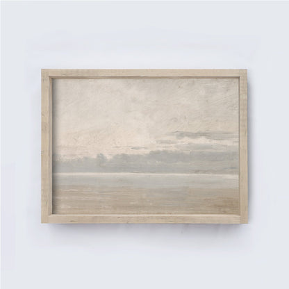 Abstract Coastal Sea Wall Art | Vintage Art Print A201-0