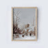 Vintage Landscape Painting Framed | Christmas Village A211-0
