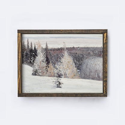 Vintage Print Framed | Winter Trees A85-2