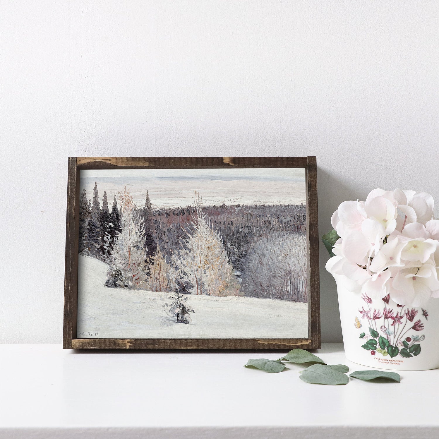 Vintage Print Framed | Winter Trees A85-3