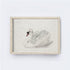Vintage Art Print | White Swan Watercolour A98-3
