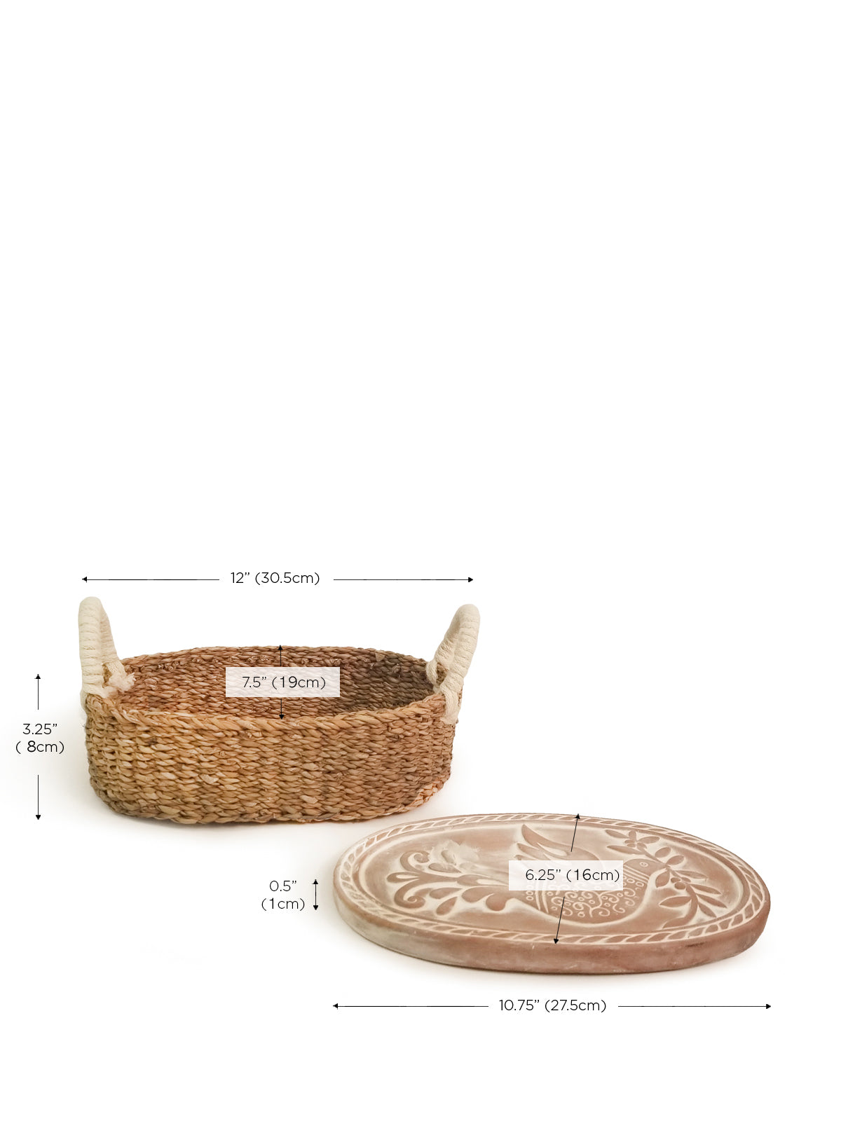 Bread Warmer &amp; Basket - Bird Oval-6