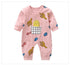 Baby Cactus & Dot Pattern Long Sleeves O-Neck Cotton Jumpsuit-1