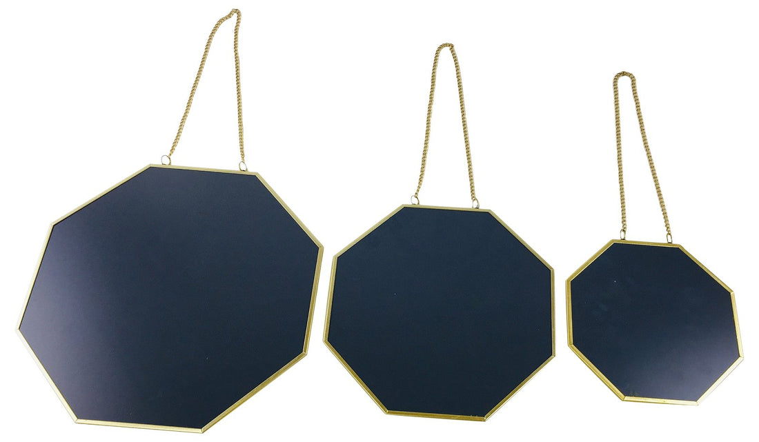 Set of 3 Hanging Geometric Mirrors-1