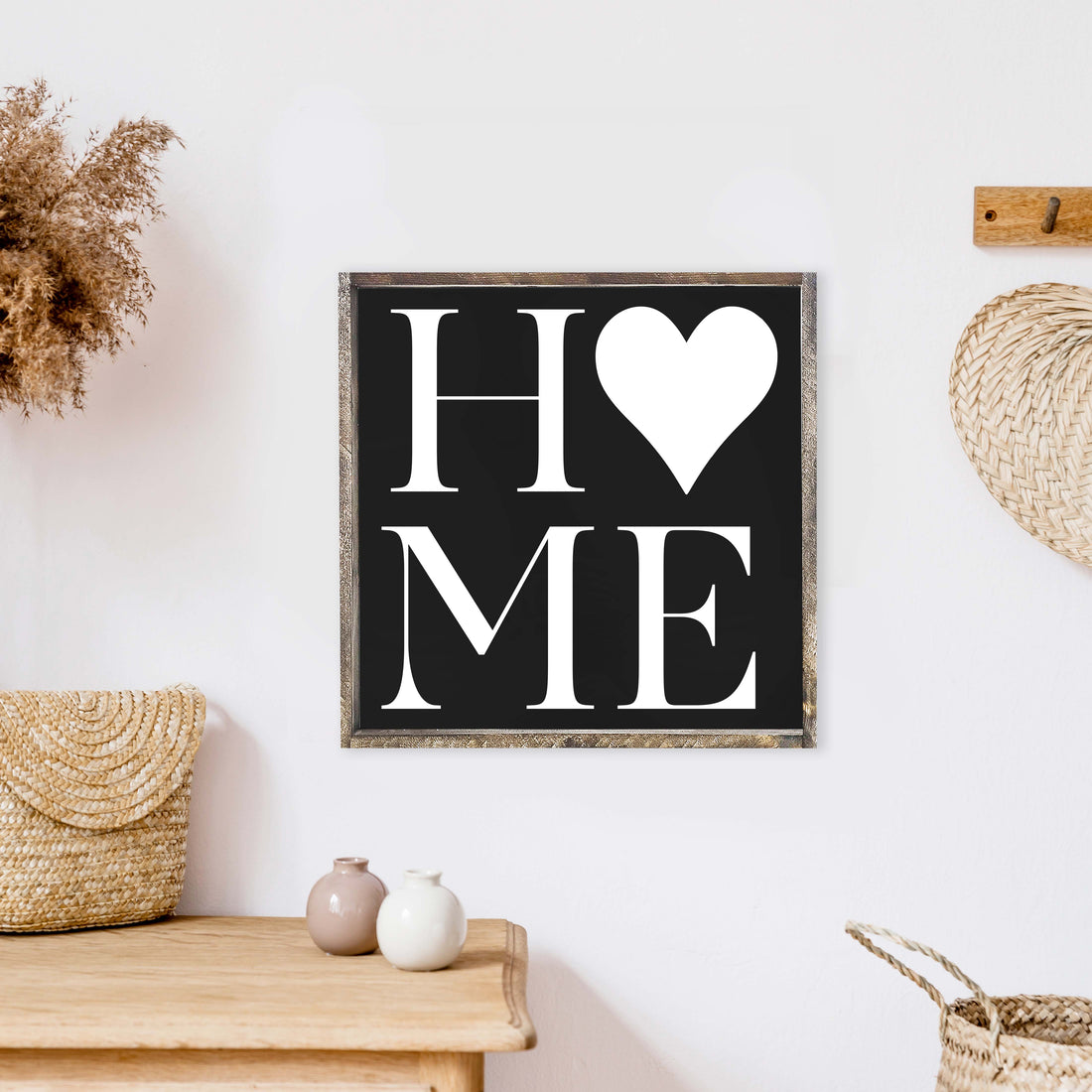 Home and Heart Wood Sign-0