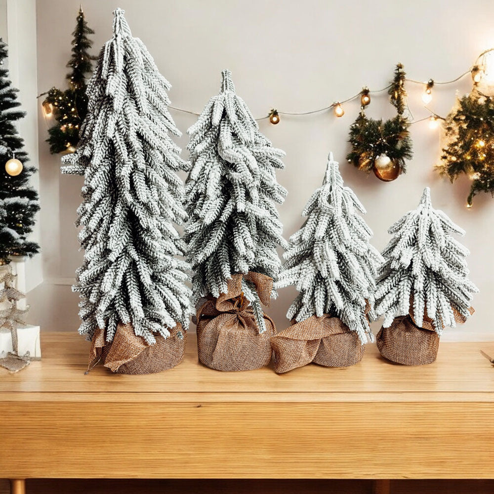 Snow Christmas Trees 4pk-0