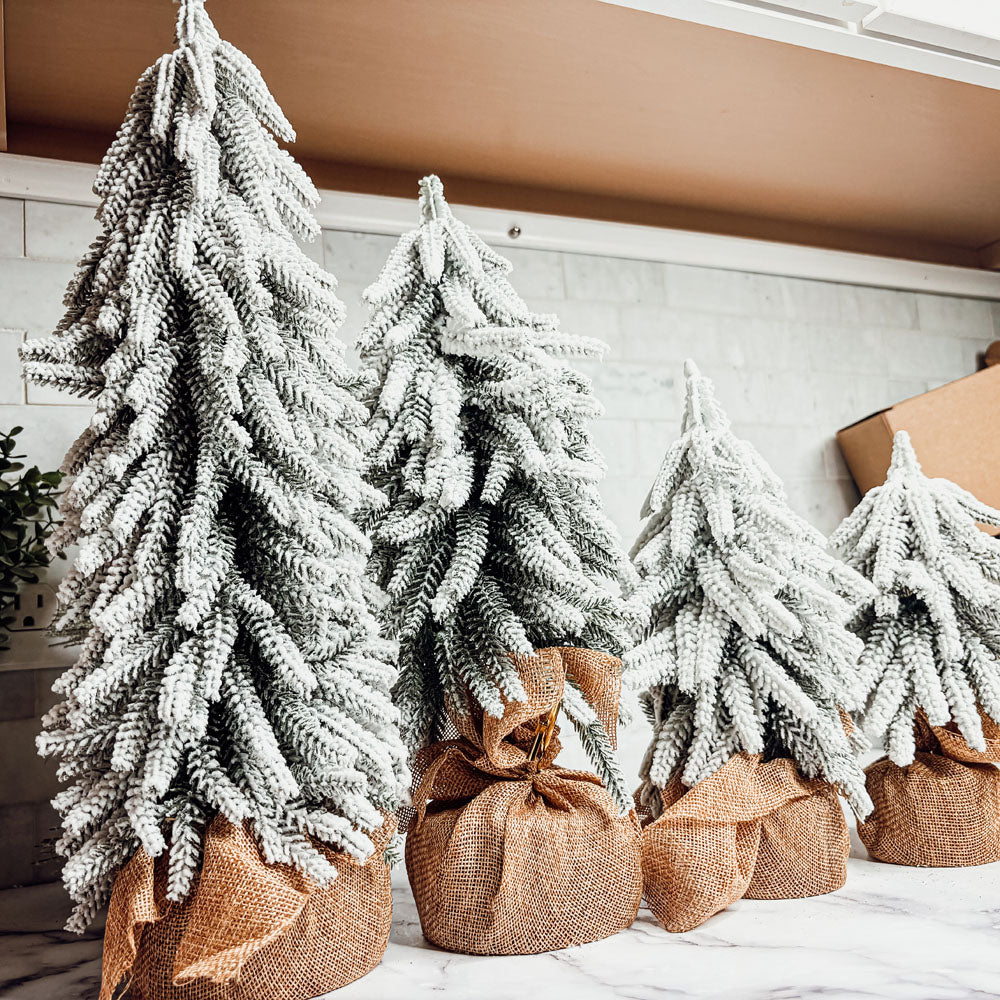 Snow Christmas Trees 4pk-1