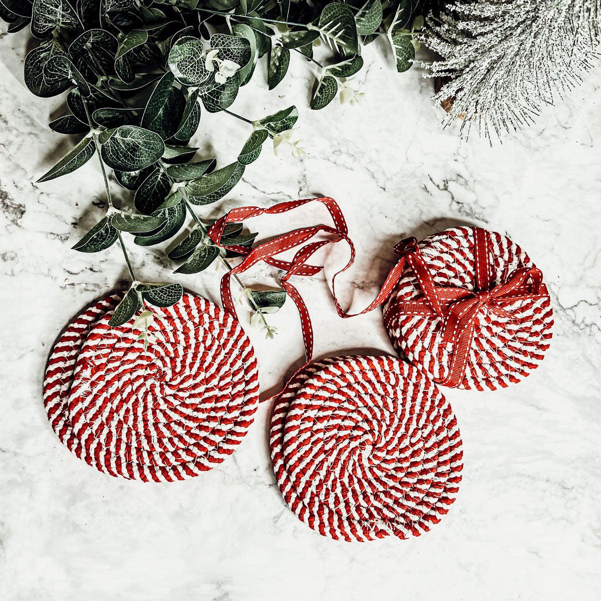 Candy Cane Coaster 4pk-2