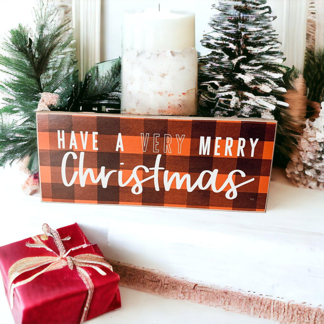 Red Buffalo Christmas Sign-1