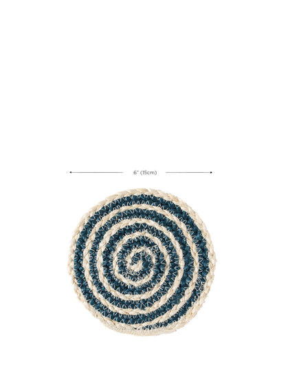 Kata Spiral Coaster Trivet - Blue (Set of 4)-5