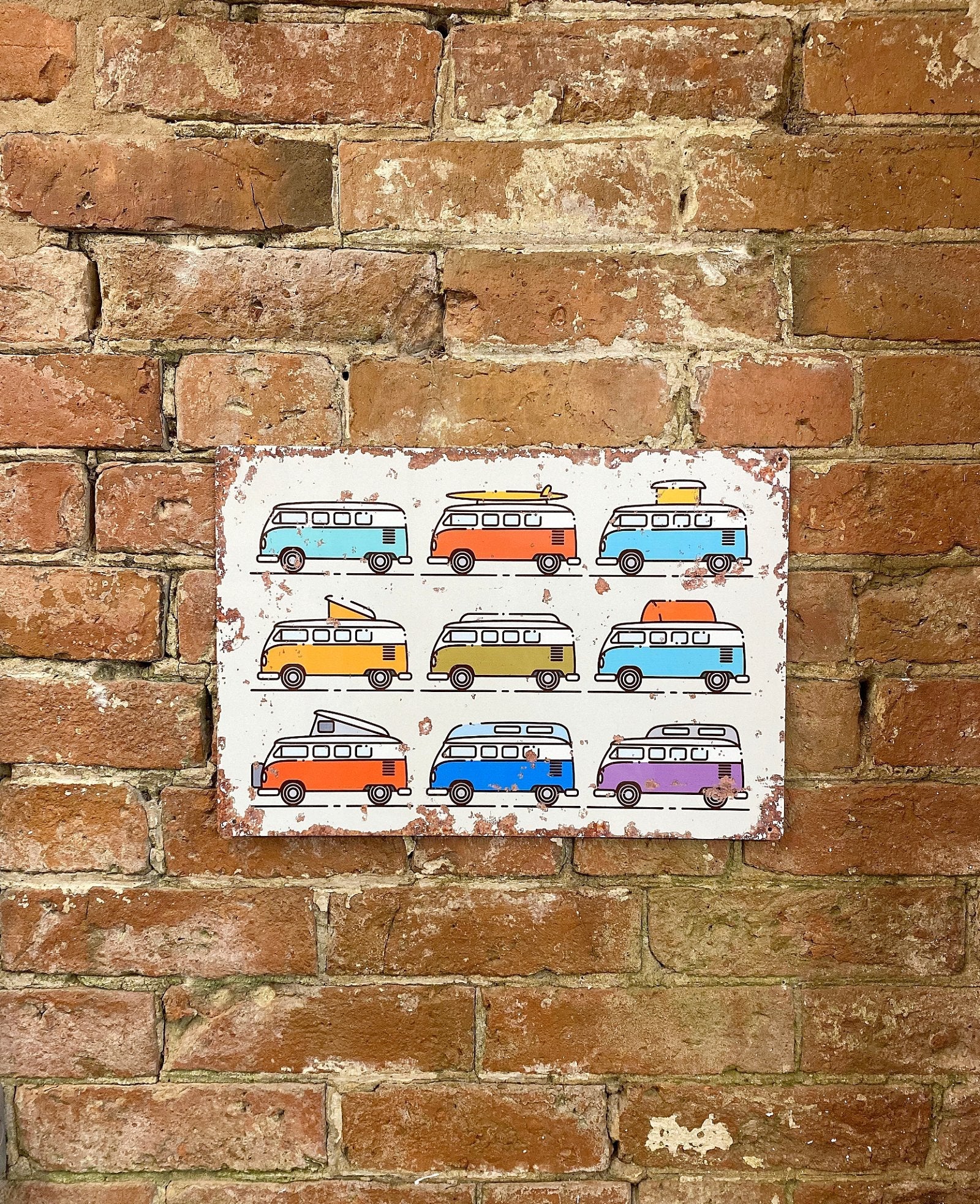 Metal Vintage Wall Sign - Camper Van Collection-1