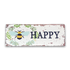 Vintage Metal Sign - Bee Happy Wall Sign-0