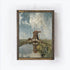 Nederlands Windmill Landscape Painting A70-1