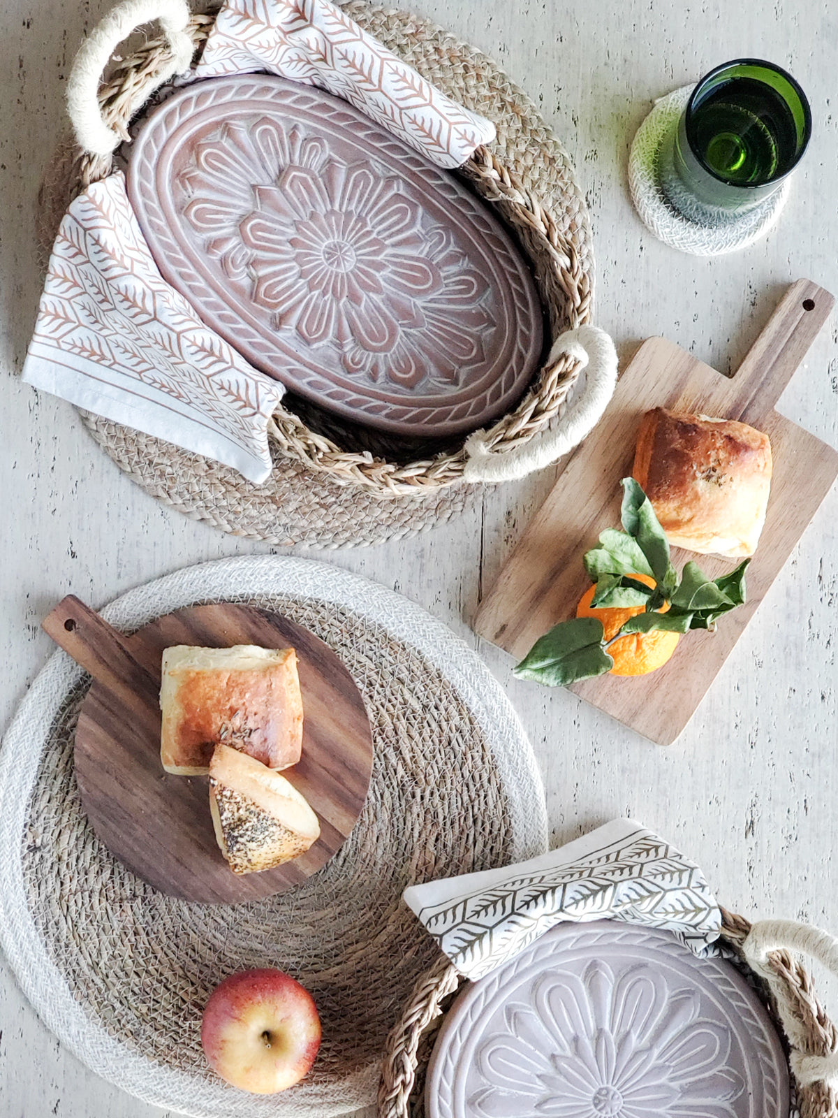 Bread Warmer &amp; Basket - Flower-3