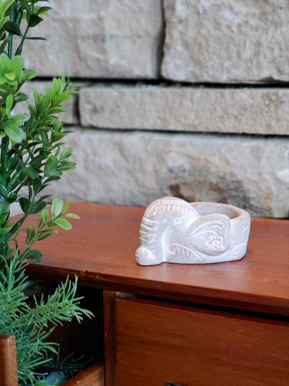 Terracotta Tea Light Candle Holder - Elephant-1